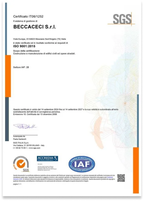 Certificazione ISO 9001:2015 — logo certificazione