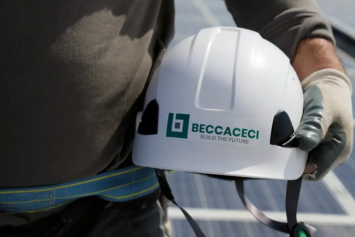 Casco di sicurezza Beccaceci con logo Build the Future