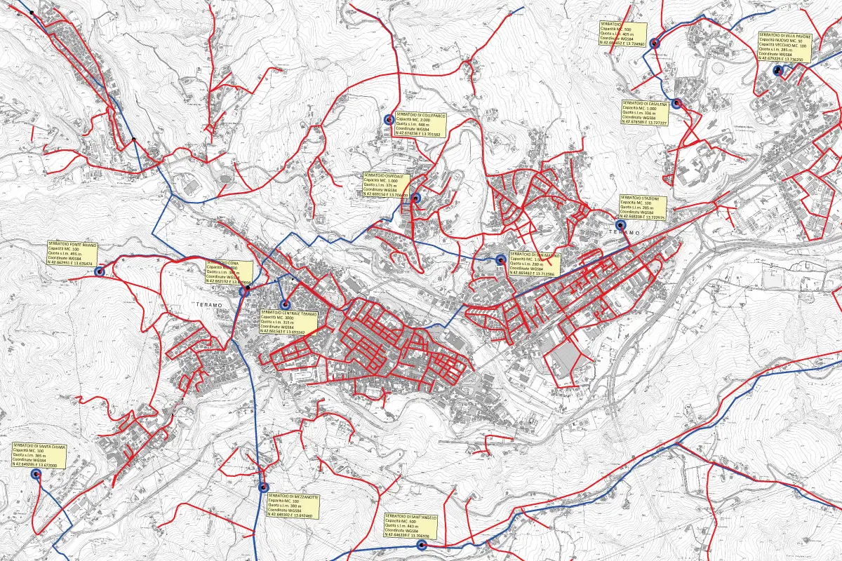 Riduzione perdite idriche in Abruzzo — vista d'insieme